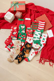 Christmas coral fleece warm and thick winter socks snowman floor socks