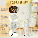 10FT Birch Branch Fairy Lights Warm White LED Christmas Decor