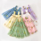 Toddler Girls Princess Tulle Dress Puff Sleeve Tutu Dress