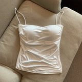 Women's Built-In Bra Spaghetti Strap Summer Camisole Top