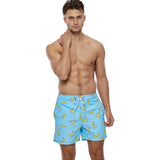 Summer Swimming Shorts Men Printing Fashion Polyester Swimsuit