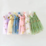 Toddler Girls Princess Tulle Dress Puff Sleeve Tutu Dress