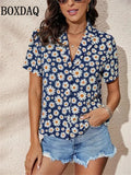 Flower Plant 3D Print Ladies Shirts Women's Short-Sleeve