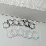 2Pcs Resin Rings Aesthetic Women Teen Girl Stackable Ring