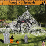 Huge Black Plush Spider Halloween Props (50-200cm Decor for Party Web)