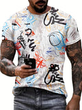 Men's Oversized T-Shirts Summer Fashion  Round Neck T-Shirt