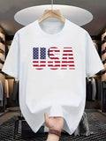 Men's summer fashion casual round-neck short-sleeved T-shirt