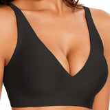 Women's Underwear Wire-Free Seamless Deep-V Full-Cup Bra