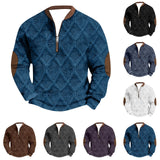 Men's Half Zip Stand Collar Sweatshirt Long Sleeve Casual Pullover