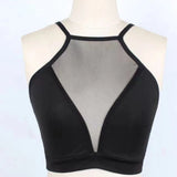 Women's Sexy Sheer Mesh Sleeveless Summer Crop Top Vest