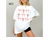 Women's Polyester T-shirt w/ Colorful Ribbon and Bow Pattern