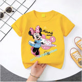 Mickey Minnie Summer Children's Pure Cotton Short-Sleeved