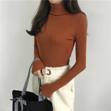 Women’s Ribbed Turtleneck Sweater Long Sleeve Warm Knit