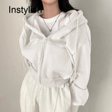 Women's Y2K Zip Up Hoodie Casual Long Sleeve Sweatshirt
