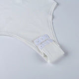 Women's Sleeveless Knit Bodysuit Off-Shoulder Halter Top
