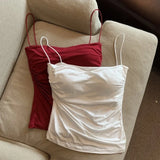 Women's Built-In Bra Spaghetti Strap Summer Camisole Top