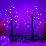 Warm White LED Birch Tree Lights Battery Powered Holiday Decor