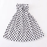 Girls Floral Boho Beach Dress with Necklace Gift Summer Wear