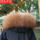 100% Real Fur Collar Women Raccoon Fur Scarf Warm Scarves Natural Fur Trim For Hood Man Coat Parkas Jackets Shawl Universal Down