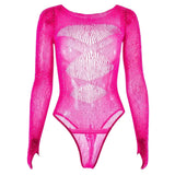 Ticketsx Women’s Black Rhinestone Bodysuit Party Clubwear