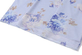 Women's Floral Print Maxi Dress Backless Summer Beachwear