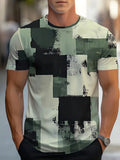 Camouflage-print stretch casual short-sleeved men's T-shirt