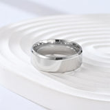 Simple 8mm Rings Titanium Stainless Steel Rings For Men Women Matte Brushed