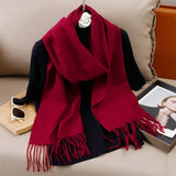 Women's Winter Cashmere Scarf Warm Pashmina Shawl Wrap