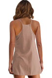 Summer Sleeveless Vest Dress Pocket Sports Short Skirt