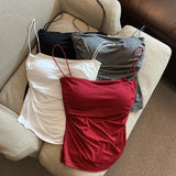 Women's Built-In Bra Spaghetti Strap Summer Camisole Top