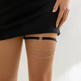 IngeSight.Z Pearl Tassel Thigh Chain Women Adjustable Leg