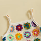 Infant Baby Girls Crocheted Flowers Toddler Summer Clothes