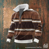 Men's Long Sleeve Half Zipper Pullover Top Autumn Stand-Up Collar Men's Half Placket Casual Zipper Long Sleeve Sweater