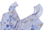 Women's Floral Print Maxi Dress Backless Summer Beachwear