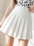 Women Pleated Skirts Summer High Waist Zipper JK Mini Skirts