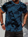3d Print Design Men's T-Shirt, Summer Outdoor Short Sleeve