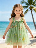 Toddler Girls Princess Tulle Dress Puff Sleeve Tutu Dress