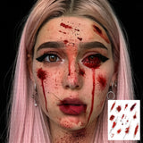 Halloween Scary Fake Scar Temporary Tattoo - Bloody Scratches Sticker