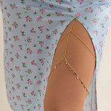 IngeSight.Z Pearl Tassel Thigh Chain Women Adjustable Leg