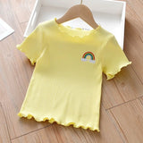 Solid Burgundy Ribbed Women's T-shirt Casual Summer Tops