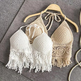 Sexy Boho Beach Holiday Camisole Halter Women Crochet Knit