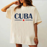 Cuba T-Shirt Women's Harajuku Classic Gothic Trendy Top Tees