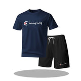 Summer short-sleeved T-shirt & shorts two-piece set for men