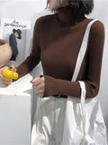 Women’s Ribbed Turtleneck Sweater Long Sleeve Warm Knit