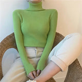 Women’s Ribbed Turtleneck Sweater Long Sleeve Warm Knit
