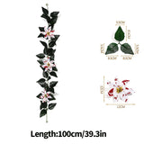 Christmas Greenery Garland with Lily & Red Berries for Mantel Decor