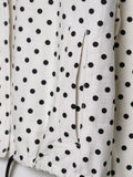 Women's Polka Dot Turtleneck Zipper Jacket with Pockets