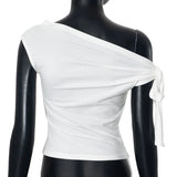 Women Slim Fit Off Shoulder Summer Crop Top T-Shirt