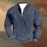 Men’s Cotton Stand Collar Sweatshirt – Warm Long Sleeve Winter Top