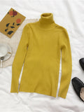 Women’s Ribbed Turtleneck Sweater Long Sleeve Warm Knit